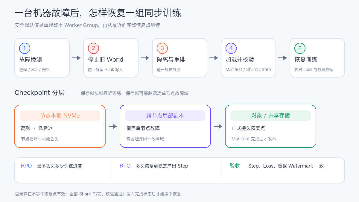 训练故障后的 Checkpoint 恢复路径